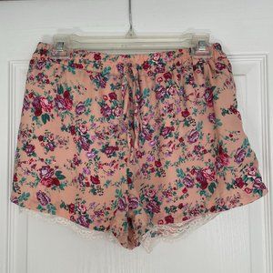 Red Queen Floral Lace Shorts